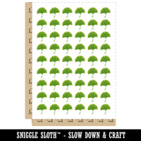 Hand Drawn Ginkgo Leaf Doodle Temporary Tattoo Water Resistant Fake Body Art Set Collection (1 Sheet)