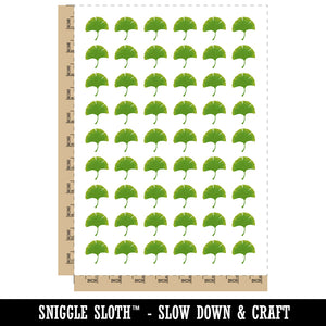 Hand Drawn Ginkgo Leaf Doodle Temporary Tattoo Water Resistant Fake Body Art Set Collection (1 Sheet)
