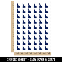 Idaho State Silhouette Temporary Tattoo Water Resistant Fake Body Art Set Collection (1 Sheet)