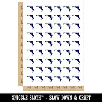 Maryland State Silhouette Temporary Tattoo Water Resistant Fake Body Art Set Collection (1 Sheet)