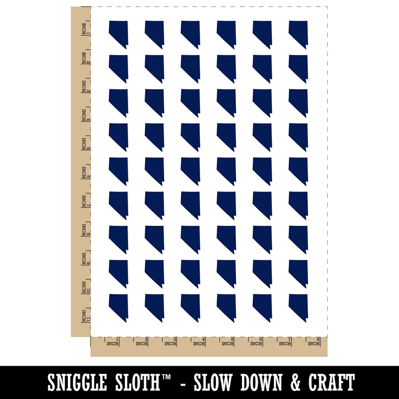 Nevada State Silhouette Temporary Tattoo Water Resistant Fake Body Art Set Collection (1 Sheet)