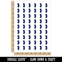 New Jersey State Silhouette Temporary Tattoo Water Resistant Fake Body Art Set Collection (1 Sheet)