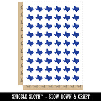 Texas State Silhouette Temporary Tattoo Water Resistant Fake Body Art Set Collection (1 Sheet)