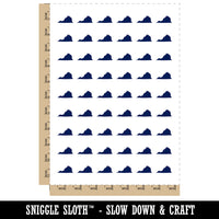 Virginia State Silhouette Temporary Tattoo Water Resistant Fake Body Art Set Collection (1 Sheet)