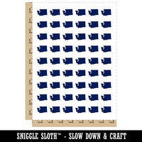 Washington State Silhouette Temporary Tattoo Water Resistant Fake Body Art Set Collection (1 Sheet)