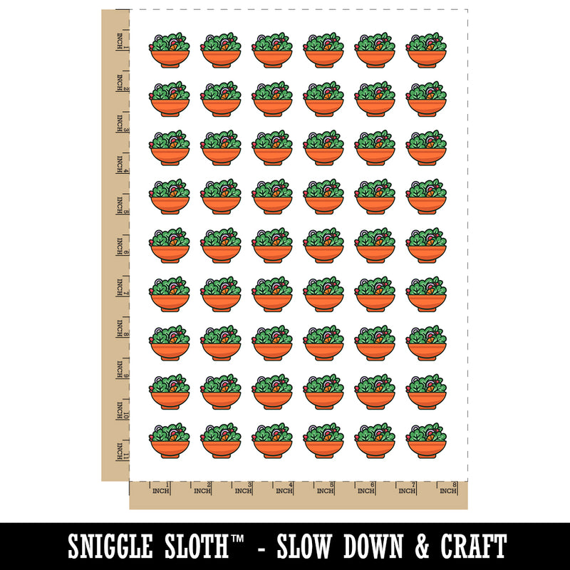 Bowl of Salad with Lettuce Tomato and Onion Temporary Tattoo Water Resistant Fake Body Art Set Collection (1 Sheet)
