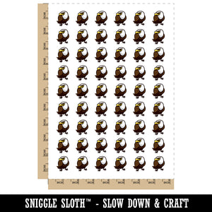 Cute and Grumpy Bald Eagle Temporary Tattoo Water Resistant Fake Body Art Set Collection (1 Sheet)