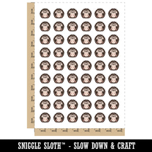 Cute and Round Hedgehog Ball Temporary Tattoo Water Resistant Fake Body Art Set Collection (1 Sheet)