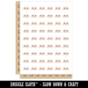 Peeking Sheep Temporary Tattoo Water Resistant Fake Body Art Set Collection (1 Sheet)