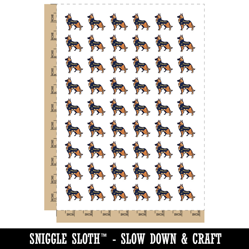 German Shepherd K-9 Police Dog Temporary Tattoo Water Resistant Fake Body Art Set Collection (1 Sheet)