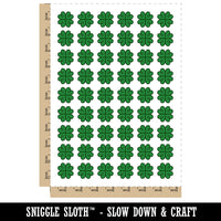 Four Leaf Lucky Clover Tribal Celtic Knot Temporary Tattoo Water Resistant Fake Body Art Set Collection (1 Sheet)