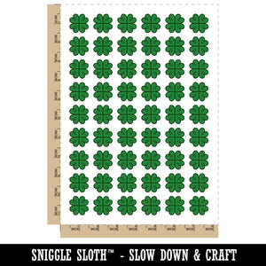 Four Leaf Lucky Clover Tribal Celtic Knot Temporary Tattoo Water Resistant Fake Body Art Set Collection (1 Sheet)