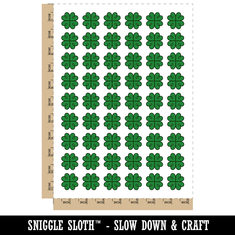 Four Leaf Lucky Clover Tribal Celtic Knot Temporary Tattoo Water Resistant Fake Body Art Set Collection (1 Sheet)