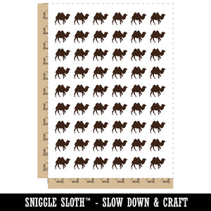 Camel Dromedary Silhouette Temporary Tattoo Water Resistant Fake Body Art Set Collection (1 Sheet)