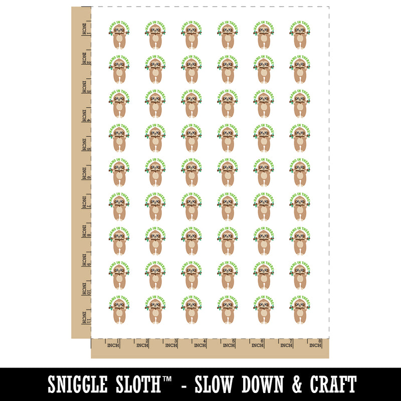 Hang in There Sweet Sloth Temporary Tattoo Water Resistant Fake Body Art Set Collection (1 Sheet)