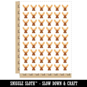 Peeking Moose Temporary Tattoo Water Resistant Fake Body Art Set Collection (1 Sheet)