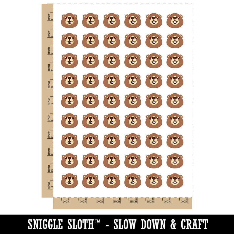 Peeking Beaver Temporary Tattoo Water Resistant Fake Body Art Set Collection (1 Sheet)