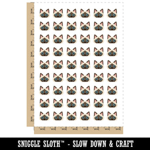 Peeking Siamese Cat Temporary Tattoo Water Resistant Fake Body Art Set Collection (1 Sheet)