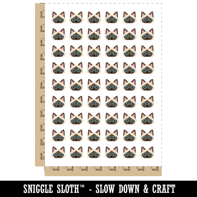 Peeking Siamese Cat Temporary Tattoo Water Resistant Fake Body Art Set Collection (1 Sheet)