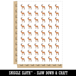 African Impala Antelope Temporary Tattoo Water Resistant Fake Body Art Set Collection (1 Sheet)