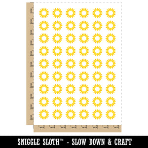Summer Sunflower Monogram Center Temporary Tattoo Water Resistant Fake Body Art Set Collection (1 Sheet)