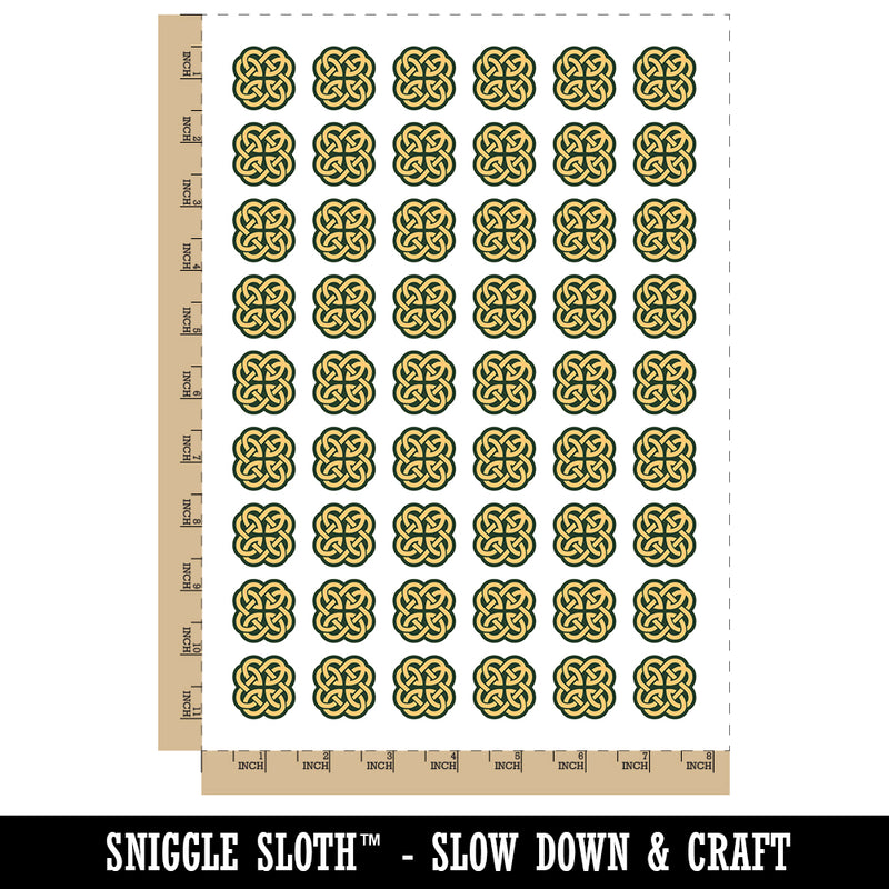 Clover Irish Celtic Knot Temporary Tattoo Water Resistant Fake Body Art Set Collection (1 Sheet)
