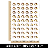 Startled Spiny Puffed Pufferfish Funny Fugu Temporary Tattoo Water Resistant Fake Body Art Set Collection (1 Sheet)