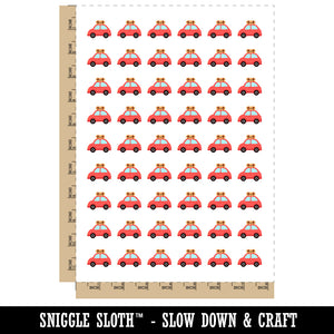 Cute Car with Suitcase Road Trip Travel Temporary Tattoo Water Resistant Fake Body Art Set Collection (1 Sheet)