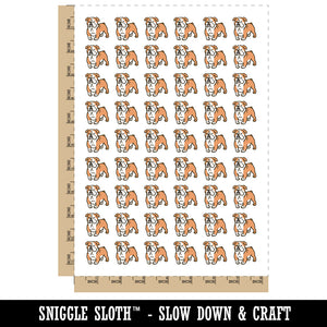 English Bulldog Standing Dog Temporary Tattoo Water Resistant Fake Body Art Set Collection (1 Sheet)