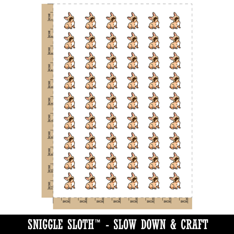 Frenchie Sitting Tilting Head French Bulldog Dog Temporary Tattoo Water Resistant Fake Body Art Set Collection (1 Sheet)