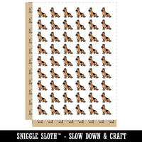 German Shepherd Standing Dog Temporary Tattoo Water Resistant Fake Body Art Set Collection (1 Sheet)