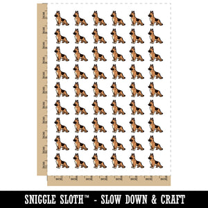 German Shepherd Standing Dog Temporary Tattoo Water Resistant Fake Body Art Set Collection (1 Sheet)