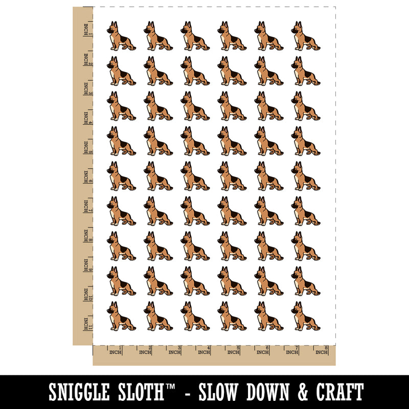 German Shepherd Standing Dog Temporary Tattoo Water Resistant Fake Body Art Set Collection (1 Sheet)