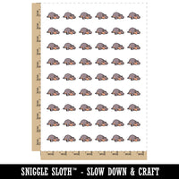 Lazy Hippo Hippopotamus Cute Temporary Tattoo Water Resistant Fake Body Art Set Collection (1 Sheet)