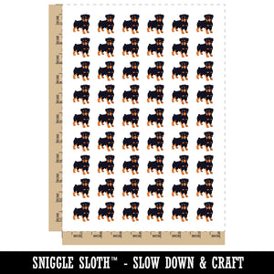 Rottweiler Rottie Standing Dog Temporary Tattoo Water Resistant Fake Body Art Set Collection (1 Sheet)