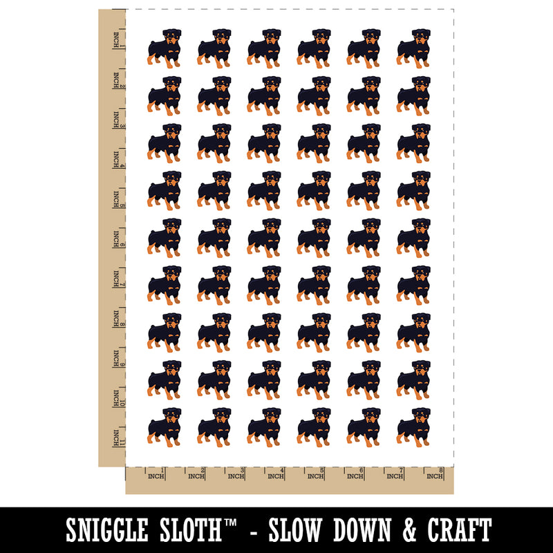 Rottweiler Rottie Standing Dog Temporary Tattoo Water Resistant Fake Body Art Set Collection (1 Sheet)