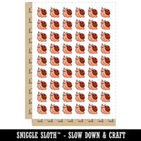 Small Snail Reaching Out Temporary Tattoo Water Resistant Fake Body Art Set Collection (1 Sheet)