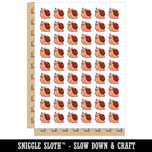 Small Snail Reaching Out Temporary Tattoo Water Resistant Fake Body Art Set Collection (1 Sheet)