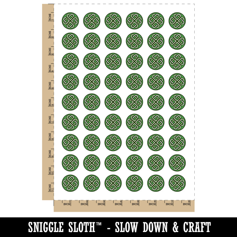 Celtic Shamrock Knot Outline Temporary Tattoo Water Resistant Fake Body Art Set Collection (1 Sheet)