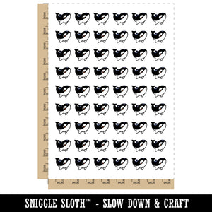 Sweet Kawaii Chibi Killer Whale Temporary Tattoo Water Resistant Fake Body Art Set Collection (1 Sheet)