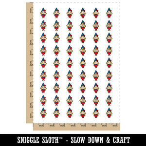 Cute Little Lady Gnome Temporary Tattoo Water Resistant Fake Body Art Set Collection (1 Sheet)