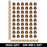 Cute Sleepy Baby Bear Temporary Tattoo Water Resistant Fake Body Art Set Collection (1 Sheet)