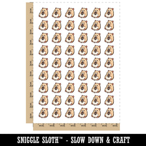 Darling Hamster Rodent Enjoying Sunflower Seed Temporary Tattoo Water Resistant Fake Body Art Set Collection (1 Sheet)
