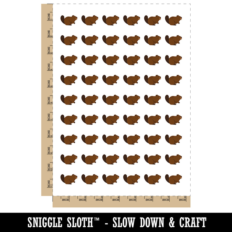Friendly Beaver Buddy Temporary Tattoo Water Resistant Fake Body Art Set Collection (1 Sheet)