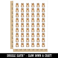 Shocked Scared Cute Hamster Rodent Gasp Temporary Tattoo Water Resistant Fake Body Art Set Collection (1 Sheet)