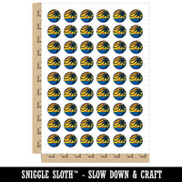 Beach Sunset Scene Tropical Ocean Temporary Tattoo Water Resistant Fake Body Art Set Collection (1 Sheet)