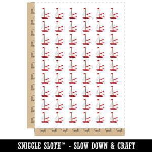 Summer Sailboat Sailing Temporary Tattoo Water Resistant Fake Body Art Set Collection (1 Sheet)