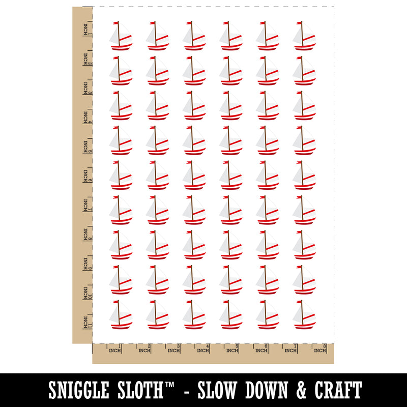 Summer Sailboat Sailing Temporary Tattoo Water Resistant Fake Body Art Set Collection (1 Sheet)