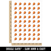 Chicken Drumstick Meat Food Temporary Tattoo Water Resistant Fake Body Art Set Collection (1 Sheet)
