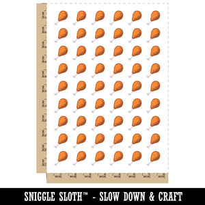 Chicken Drumstick Meat Food Temporary Tattoo Water Resistant Fake Body Art Set Collection (1 Sheet)